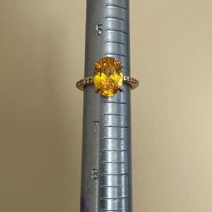 Bomb Party Elegant Yellow Gemstone Ring